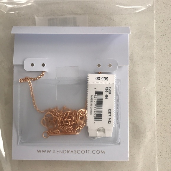Kendra Scott “Ever” Rose Gold Druzy Necklace - Picture 3 of 3
